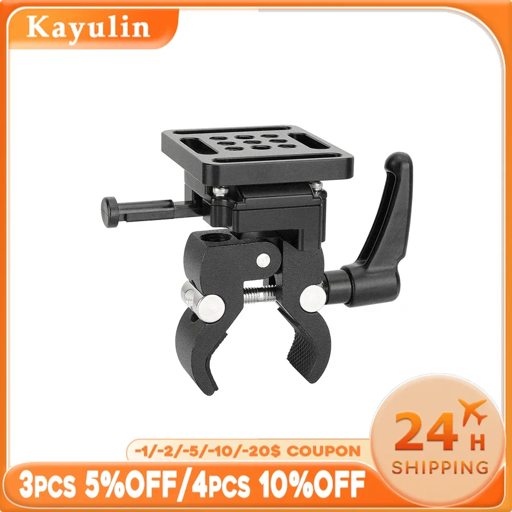 SZRIG Super Clamp V-Lock Mount Quick Release Adapter Crab Pliers Clip With V Lock Cheese Plate For Magic Arm Monitor Flash Light
SZRIG Super Clamp V-Lock Mount Quick Release Adapter Crab Pliers Clip With V Lock Cheese Plate For Magic Arm Monitor Flash Light