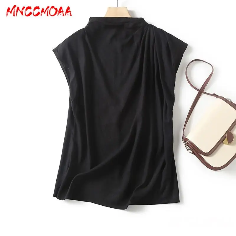 MNCCMOAA 2023 Women Summer Fashion Round Neck Short Sleeve Shirt Tops Female Solid Color Casual Pullover Blouse
MNCCMOAA 2023 Women Summer Fashion Round Neck Short Sleeve Shirt Tops Female Solid Color Casual Pullover Blouse