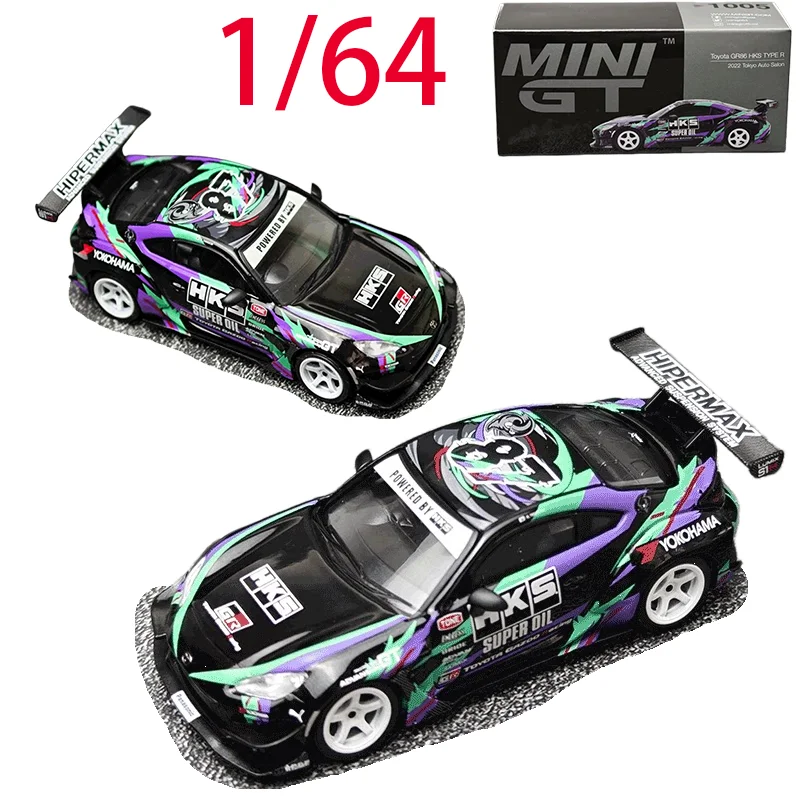 MINIGT Diecast 1/64 Scale Toyota Alloy Car Model Toyota GR86 HKS TYPE R #1005 Play Vehicles Toys for Boys Original Box
MINIGT Diecast 1/64 Scale Toyota Alloy Car Model Toyota GR86 HKS TYPE R #1005 Play Vehicles Toys for Boys Original Box
