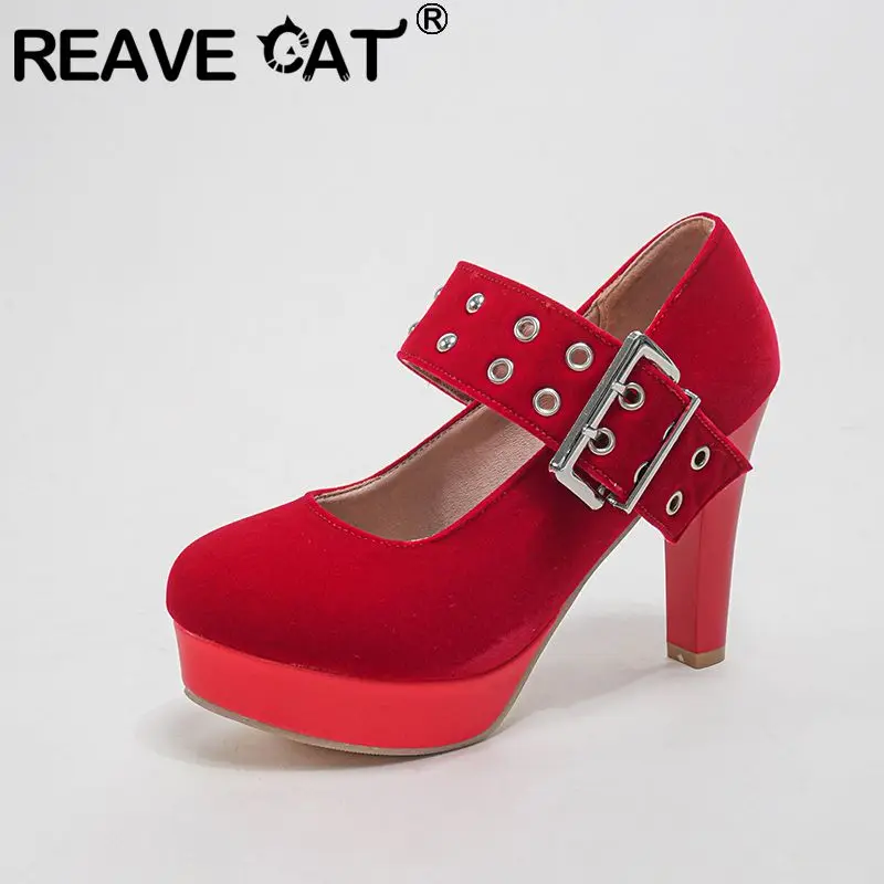 Туфли-лодочки REAVE CAT красные женские, с круглым носком, на каблуке 10,5 см, на платформе, с ремешком на пряжке, из замши, большие размеры 40, 41, 42, 43, сексуальные туфли для свиданий
Туфли-лодочки REAVE CAT красные женские, с круглым носком, на каблуке 10,5 см, на платформе, с ремешком на пряжке, из замши, большие размеры 40, 41, 42, 43, сексуальные туфли для свиданий
