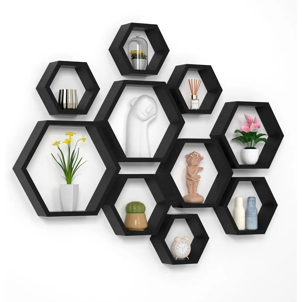 Hexagon Floating Shelves Honeycomb Wall Mounted Wood Farmhouse Storage for Bathroom, Kitchen, Bedroom, Living Room - Driftwood F
Hexagon Floating Shelves Honeycomb Wall Mounted Wood Farmhouse Storage for Bathroom, Kitchen, Bedroom, Living Room - Driftwood F
