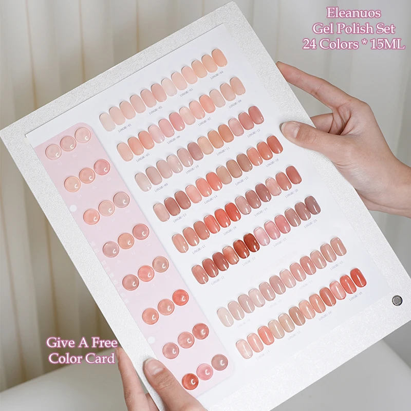 Eleanuos Pink Jelly gel Polishing 24PCS Mixed Nude Lasting Translucent UV LED Whitening gel Salon Ice Skin gel New Shining Kit
Eleanuos Pink Jelly gel Polishing 24PCS Mixed Nude Lasting Translucent UV LED Whitening gel Salon Ice Skin gel New Shining Kit
