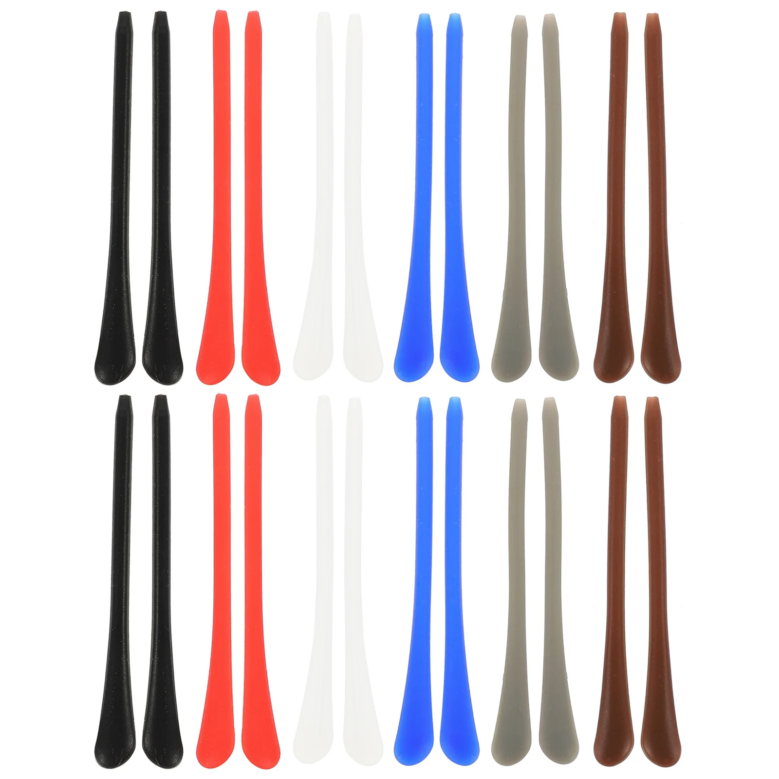 12 Pairs Eyeglass Leg Covers Silicone Ear Grips Non Slip Glasses Accessories For Sports Black White Gray Blue Red
12 Pairs Eyeglass Leg Covers Silicone Ear Grips Non Slip Glasses Accessories For Sports Black White Gray Blue Red