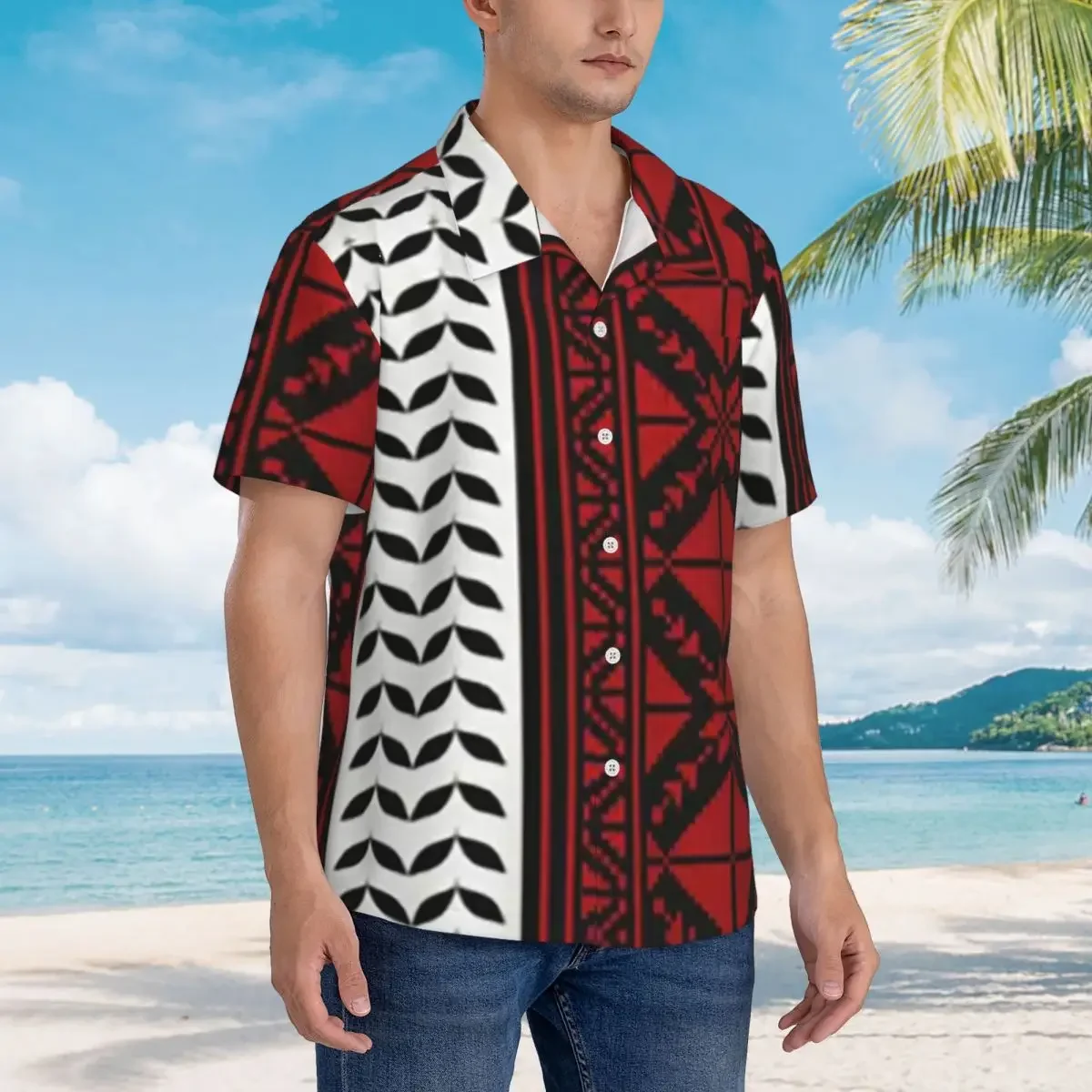 Arabic Folk Kufiya Hatta Traditional Keffiyeh Pattern Hawaiian Shirts Men Short Sleeve Shirt for Summer Beach Men's Lapel Tops
Arabic Folk Kufiya Hatta Traditional Keffiyeh Pattern Hawaiian Shirts Men Short Sleeve Shirt for Summer Beach Men's Lapel Tops
