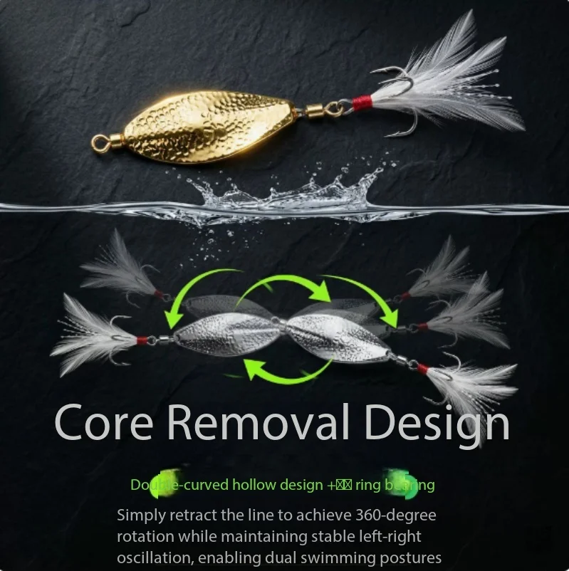 Internal Core Rotating Spoon Mini Metal Jig Long Cast Bionic Lure For Sea Bass Perch Mandarin Catfish Predator Fishing
Internal Core Rotating Spoon Mini Metal Jig Long Cast Bionic Lure For Sea Bass Perch Mandarin Catfish Predator Fishing