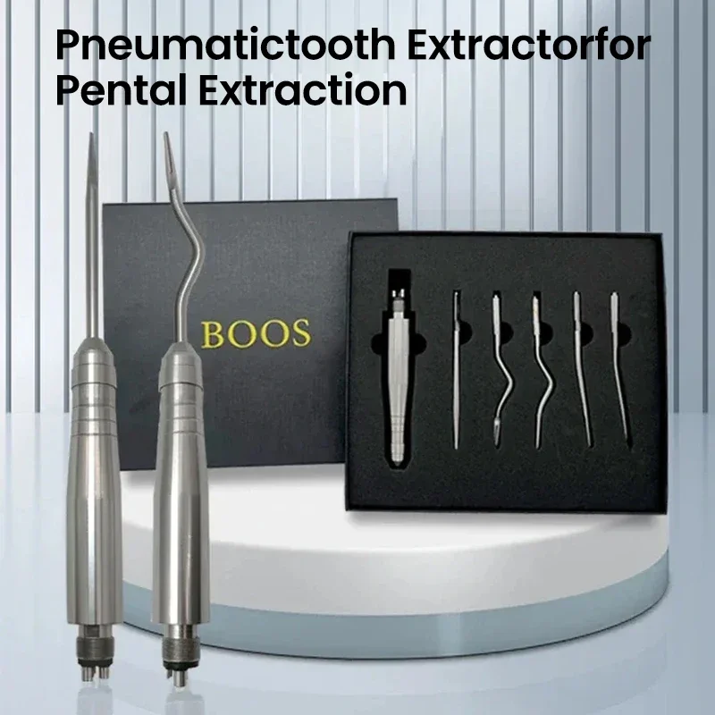 Dental BOSS Clinic Elevator Set, 4 Holes, Tungsten Tips, Effortless Painless Tooth Extraction with Advanced Pneumatic Technology
Dental BOSS Clinic Elevator Set, 4 Holes, Tungsten Tips, Effortless Painless Tooth Extraction with Advanced Pneumatic Technology