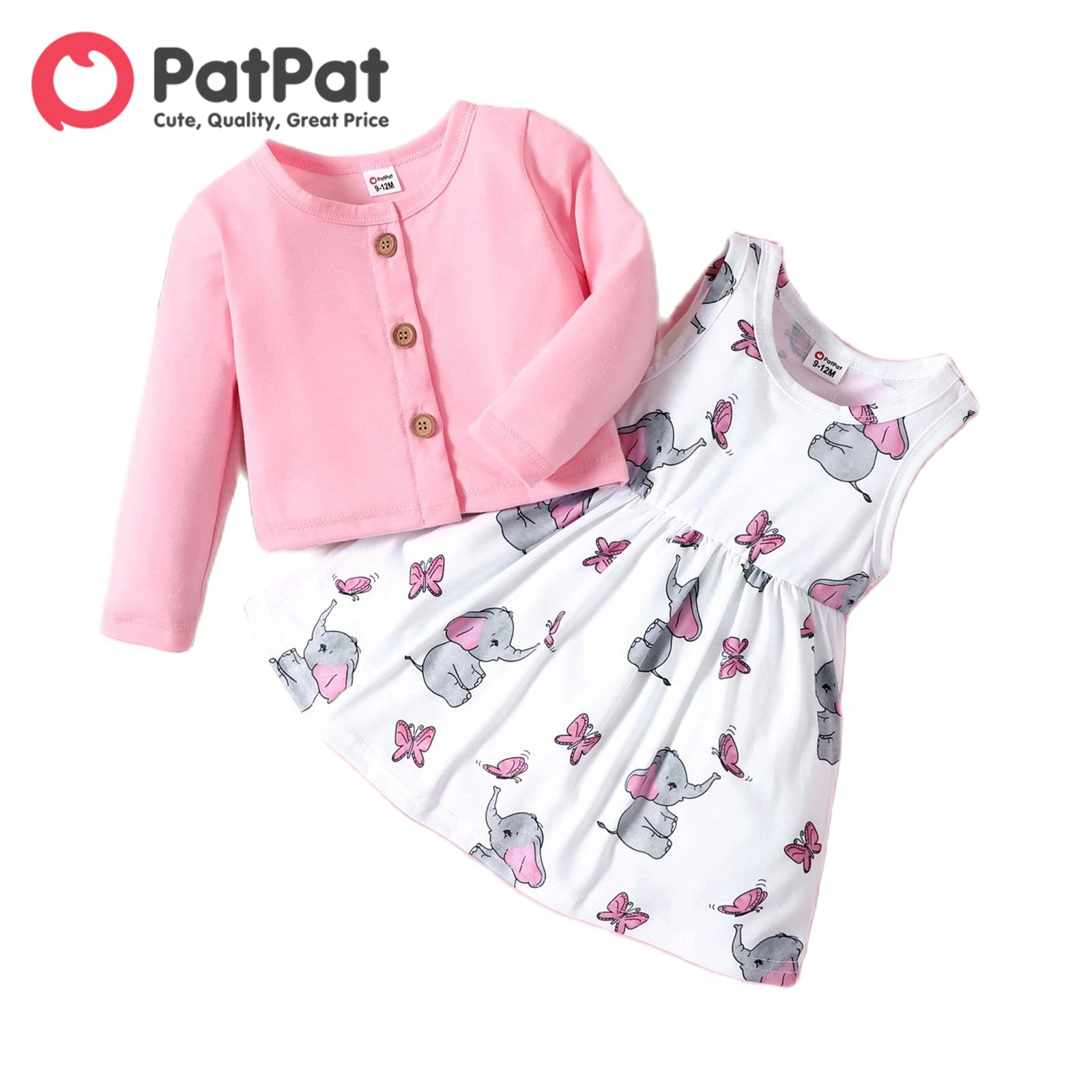 PatPat Dress Baby Girl Clothes New Born Infant Party Dresses Newborn 2pcs Cartoon Elephant and Butterfly Sleeveless Dress Set
PatPat Dress Baby Girl Clothes New Born Infant Party Dresses Newborn 2pcs Cartoon Elephant and Butterfly Sleeveless Dress Set