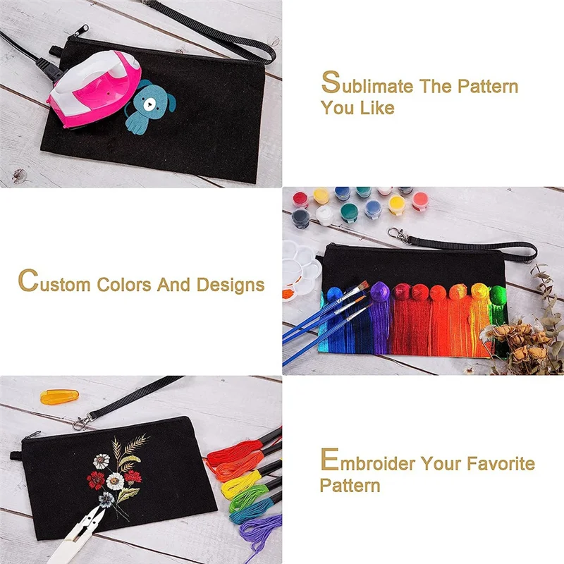 10Pack Sublimation Blank Cosmetic Bags With Wristband For DIY Craft Zipper Pencil Bags White 8.3 X 5.1 In
10Pack Sublimation Blank Cosmetic Bags With Wristband For DIY Craft Zipper Pencil Bags White 8.3 X 5.1 In