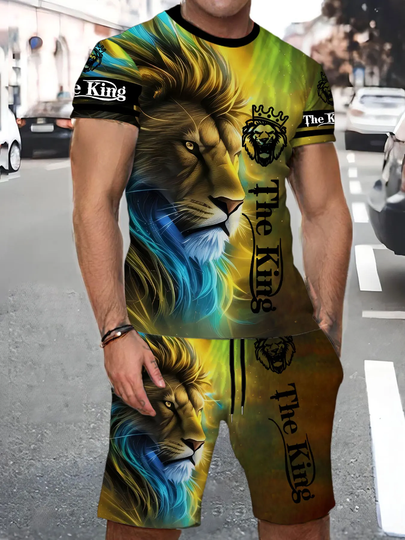 Men's Clothing Lion Printed T-shirt 3D Animal Men's Shirt Summer Short Sleeve Men's Pullover Loose T-shirt Casual Top Shorts Sui
Men's Clothing Lion Printed T-shirt 3D Animal Men's Shirt Summer Short Sleeve Men's Pullover Loose T-shirt Casual Top Shorts Sui