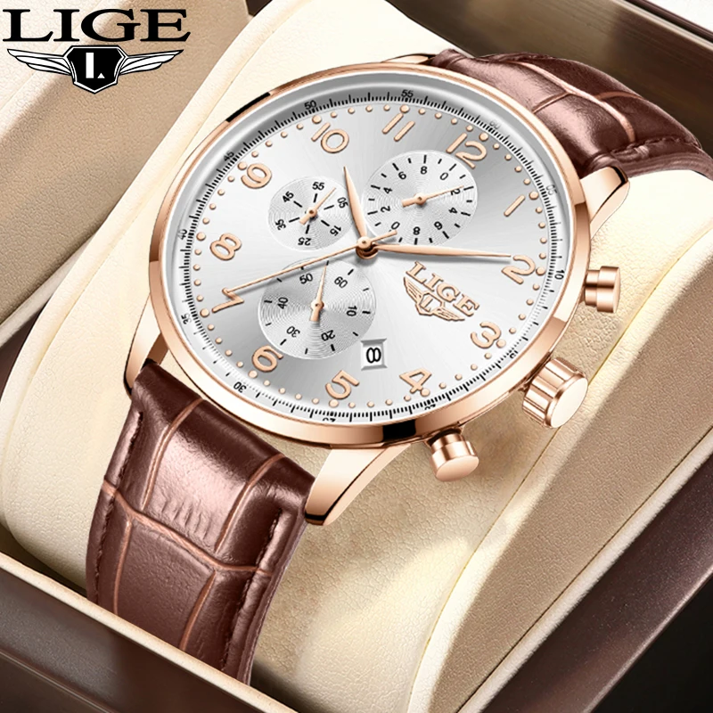 LIGE Fashion Style Simple Man Watch Business Casual Sport Leather Strap Auto Date Military Waterproof Classic Quartz Men Watches
LIGE Fashion Style Simple Man Watch Business Casual Sport Leather Strap Auto Date Military Waterproof Classic Quartz Men Watches