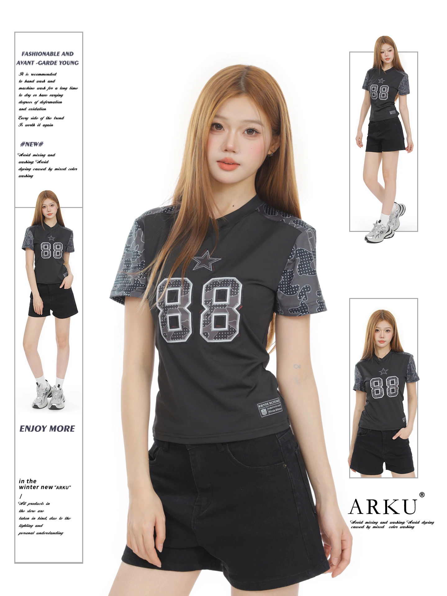 American Style Short Sleeve T-Shirt Women's Summer Slim Fit V-Neck Print Top Color Block Design Polyester Spandex Blend
American Style Short Sleeve T-Shirt Women's Summer Slim Fit V-Neck Print Top Color Block Design Polyester Spandex Blend