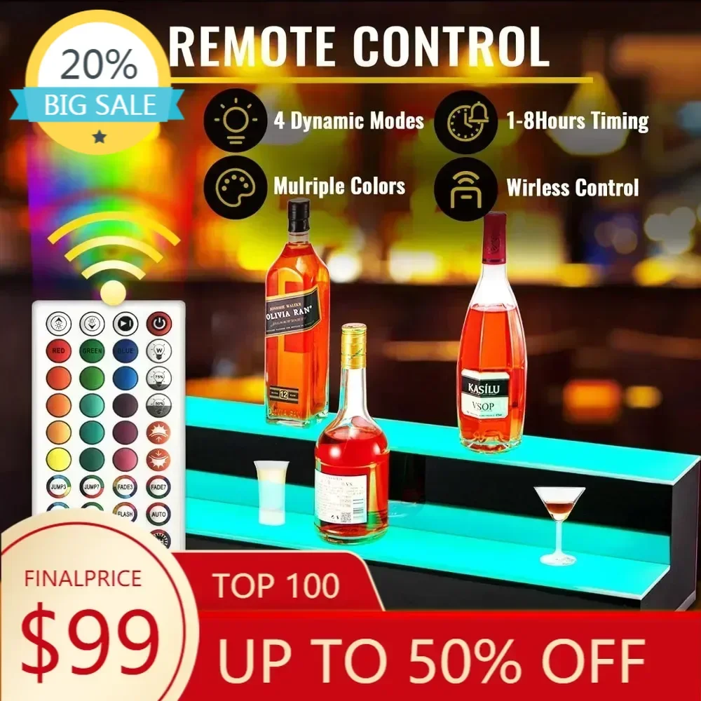 BestsellerIlluminated 40-inch LED Home Bar Shelf for Displaying Spirits with Remote Control
BestsellerIlluminated 40-inch LED Home Bar Shelf for Displaying Spirits with Remote Control