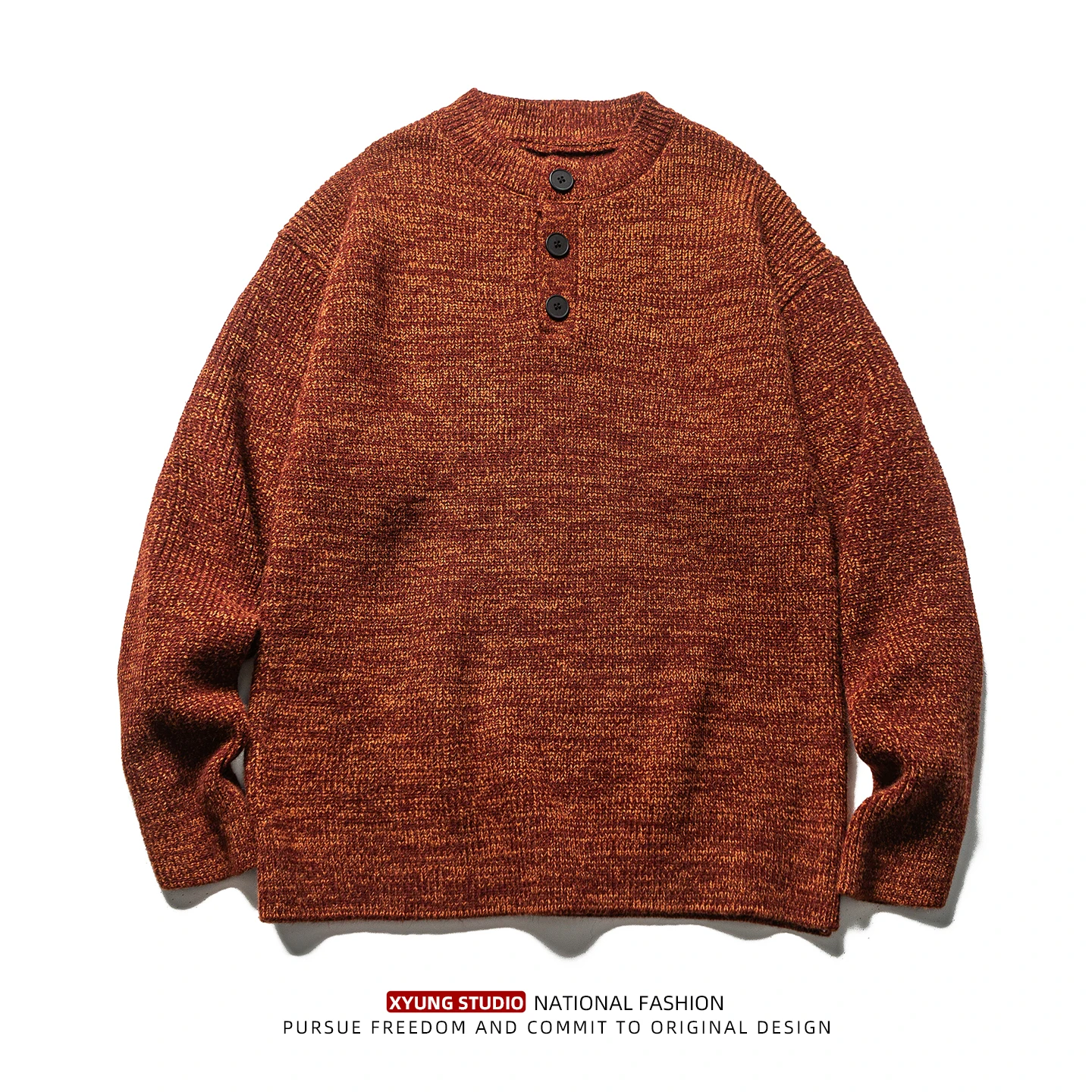 Retro American Sle Men's Knitted Sweater Henry Collar Pure Color Overhead Base Layer Warm Elastic Ciwalk Casual Long Sve
Retro American Sle Men's Knitted Sweater Henry Collar Pure Color Overhead Base Layer Warm Elastic Ciwalk Casual Long Sve