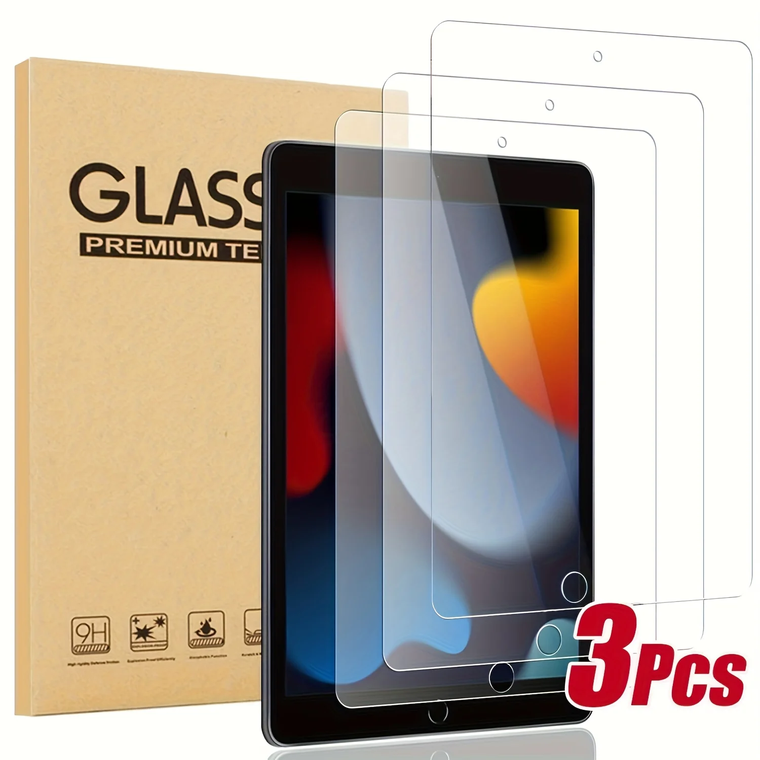 3 Pack Screen Protector for iPad 9th 8th 7th Gen 10.2" 2021-2019 Tempered Glass 9H HD Clear Anti-Scratch Apple Pencil Compatible
3 Pack Screen Protector for iPad 9th 8th 7th Gen 10.2" 2021-2019 Tempered Glass 9H HD Clear Anti-Scratch Apple Pencil Compatible