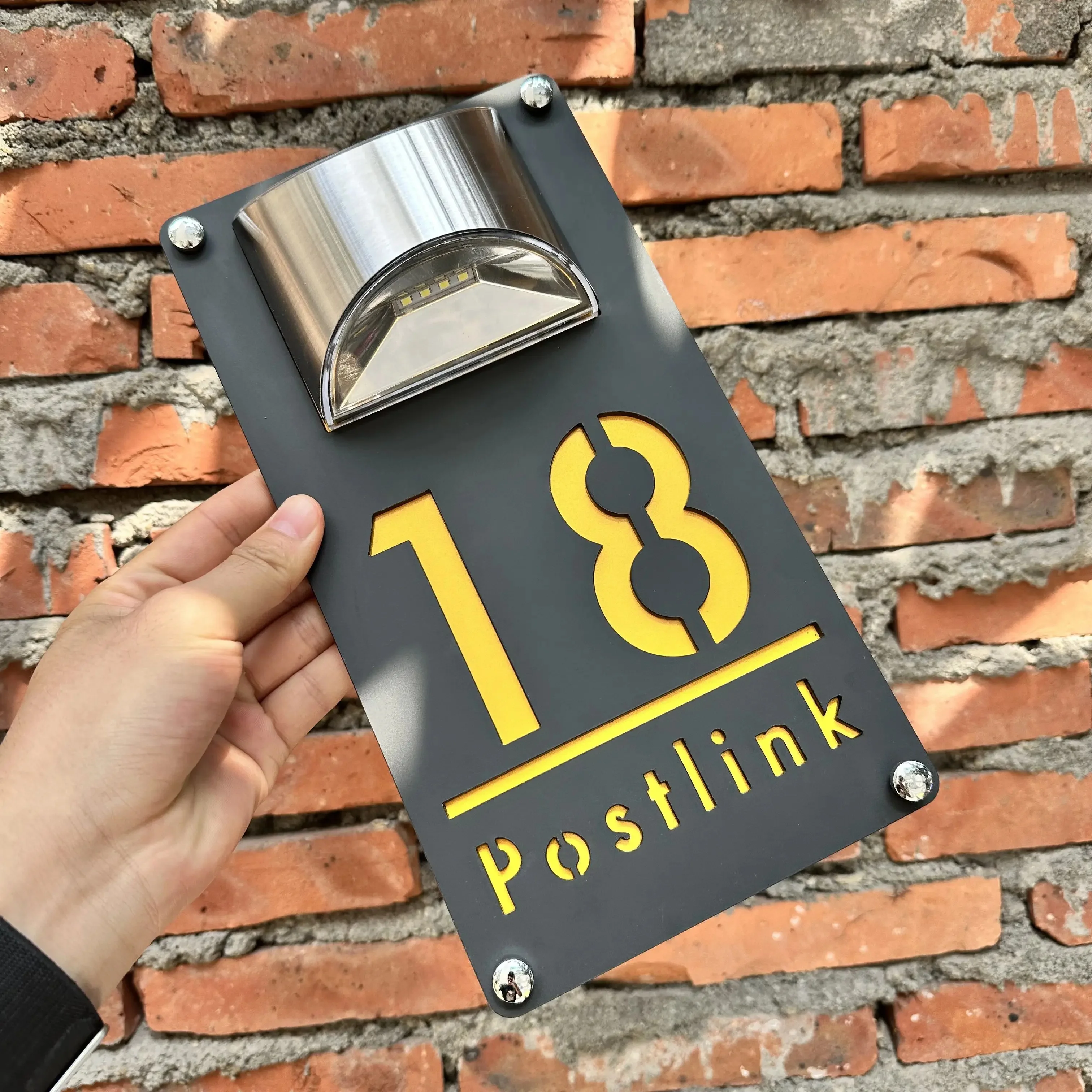 Personalized Solar LED House Number Sign, Custom Acrylic Lighted Address Plaque with Family Name, Outdoor Waterproof Door Plate
Personalized Solar LED House Number Sign, Custom Acrylic Lighted Address Plaque with Family Name, Outdoor Waterproof Door Plate
