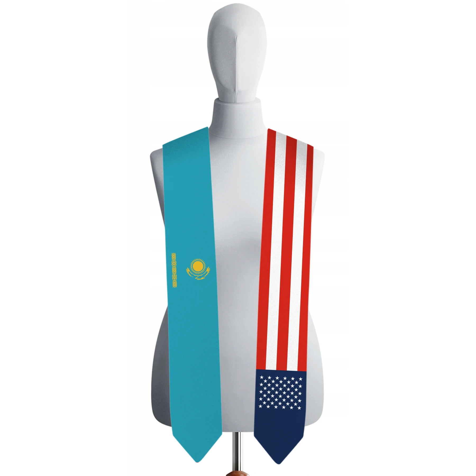 13x180cm USA And Kazakhstan Flag Graduation Sash Bachelor Gown Accessory Graduation Sash Scarf
13x180cm USA And Kazakhstan Flag Graduation Sash Bachelor Gown Accessory Graduation Sash Scarf