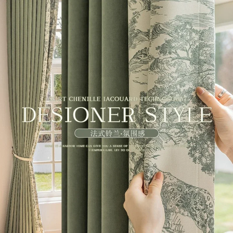 French Chenille High Shading Curtains for Bedroom Living Room Luxury Simple Jungle Splicing Sunshade and Heat Insulation
French Chenille High Shading Curtains for Bedroom Living Room Luxury Simple Jungle Splicing Sunshade and Heat Insulation