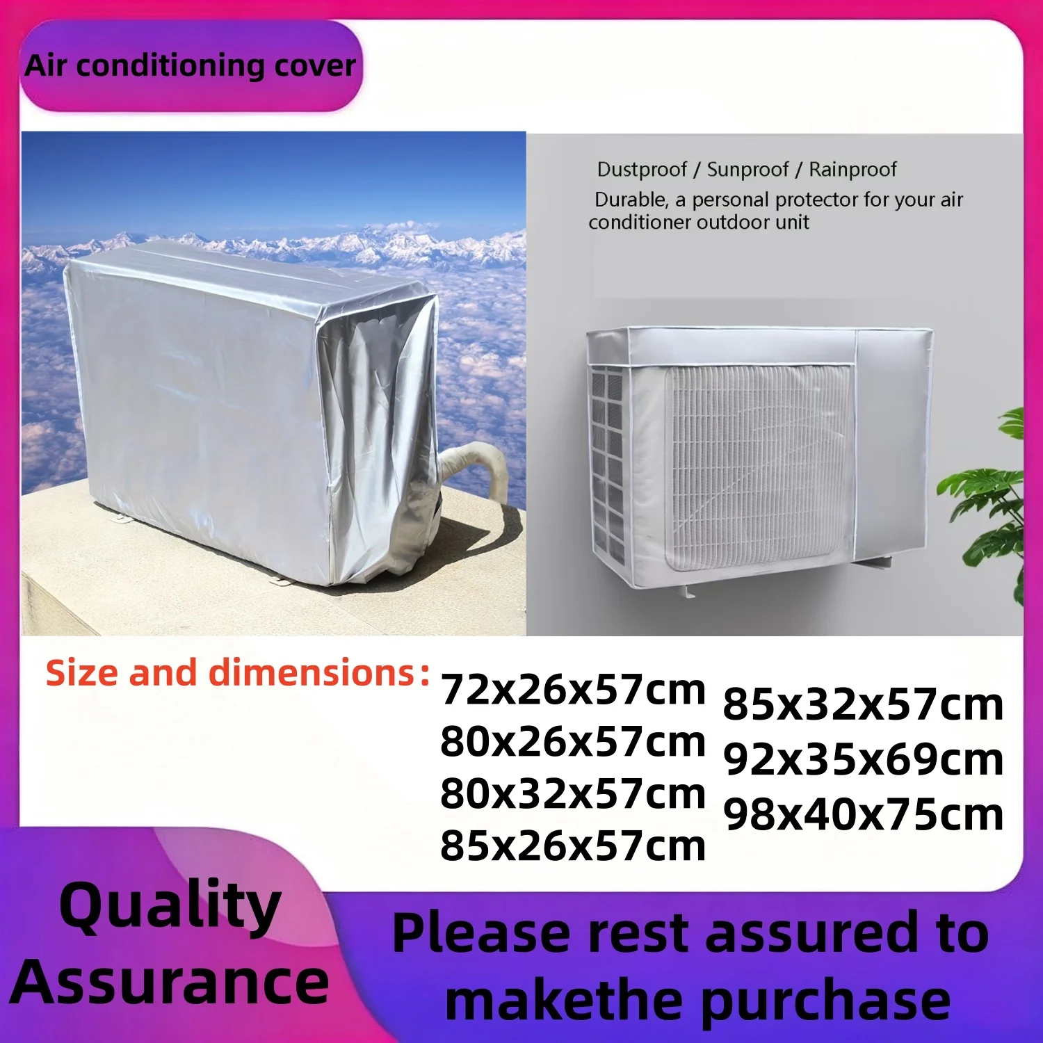 Outdoor Unit Cover - Made of Polyester Fabric, Suitable for Various Models
Outdoor Unit Cover - Made of Polyester Fabric, Suitable for Various Models