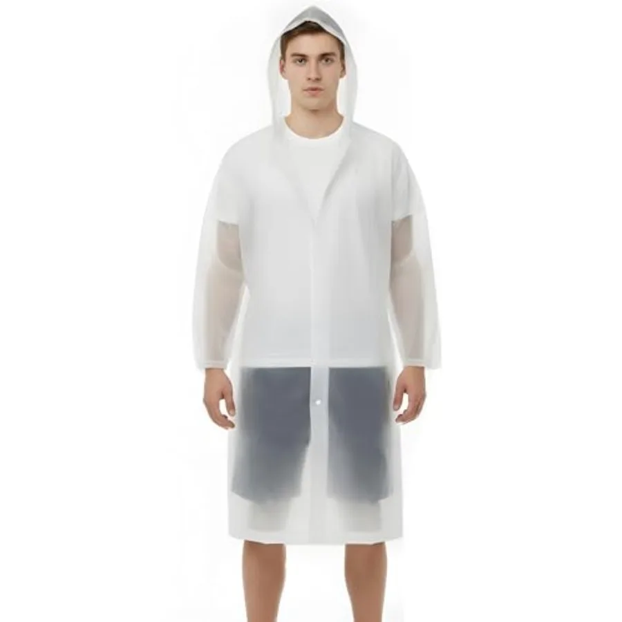 EVA Raincoat for Adults - Reusable Transparent Poncho, Waterproof and Breathable Rain Wear for Women and Men
EVA Raincoat for Adults - Reusable Transparent Poncho, Waterproof and Breathable Rain Wear for Women and Men