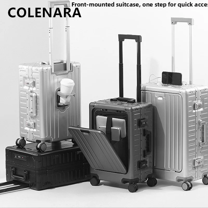 COLENARA Business Luggage Men's Boarding Box Full Aluminum Magnesium Alloy Trolley Case 20"24 Inch Travel Bag Women's Suitcase 
COLENARA Business Luggage Men's Boarding Box Full Aluminum Magnesium Alloy Trolley Case 20"24 Inch Travel Bag Women's Suitcase