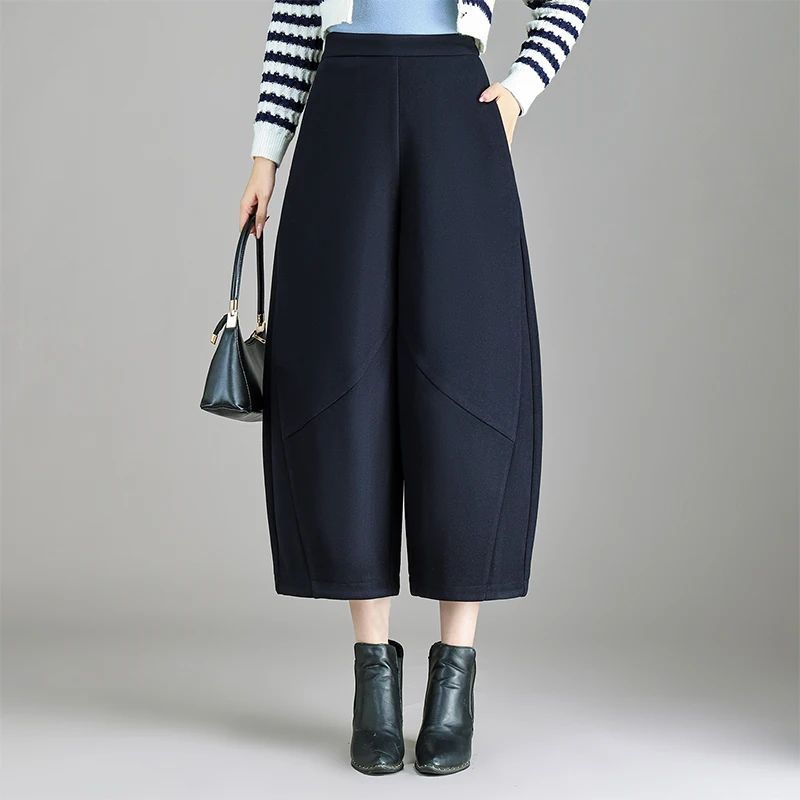 Шерстяные брюки-фонарики Bla для женщин: свободные, широкие, утягивающие, маленькие размеры, повседневные, осенне-зимние, новинка
Шерстяные брюки-фонарики Bla для женщин: свободные, широкие, утягивающие, маленькие размеры, повседневные, осенне-зимние, новинка