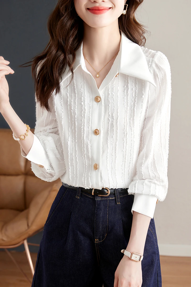Office Lady Long Sleeve Chiffon Shirts Korean Clothing Streetwear Fashion Women Spring Autumn Elegant White Blouse
Office Lady Long Sleeve Chiffon Shirts Korean Clothing Streetwear Fashion Women Spring Autumn Elegant White Blouse