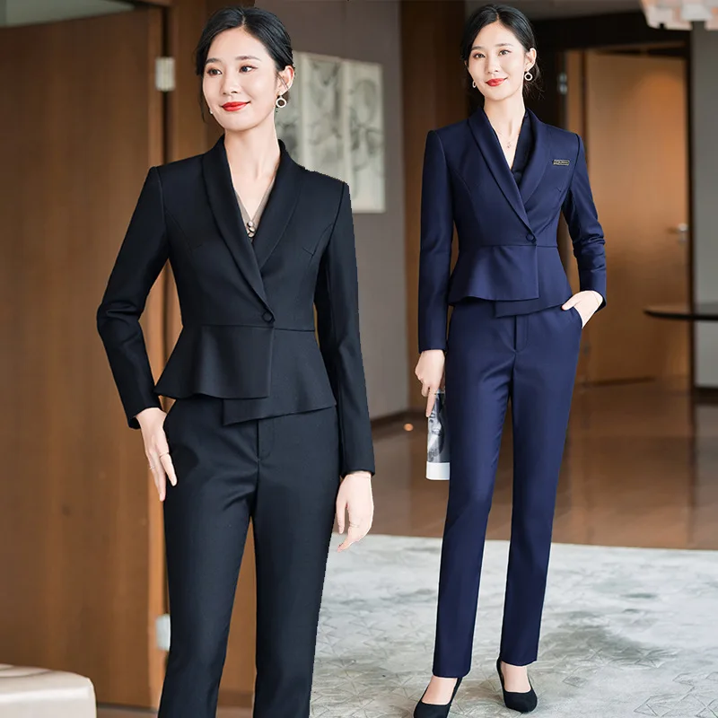 Jewelry Shop Workwear Women's Autumn New Suit Temperament Beauty Salon Hotel Receptionist Uniform Business Suit
Jewelry Shop Workwear Women's Autumn New Suit Temperament Beauty Salon Hotel Receptionist Uniform Business Suit