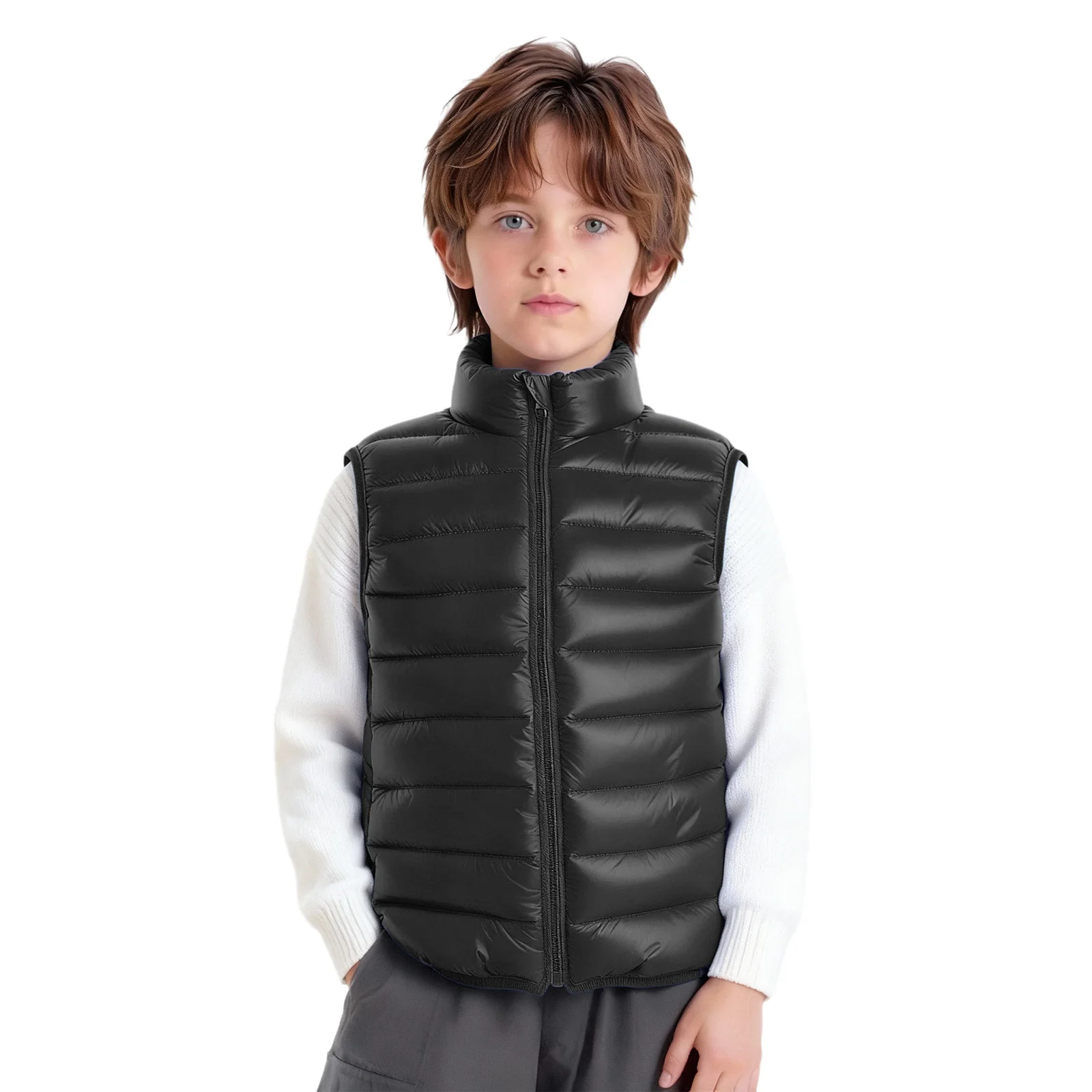 Kids Girls Boys Warm Lightweight Padded Vest Coat Winter Stand Collar Sleeveless Zip Jacket Packable Outerwear Casual Clothing
Kids Girls Boys Warm Lightweight Padded Vest Coat Winter Stand Collar Sleeveless Zip Jacket Packable Outerwear Casual Clothing