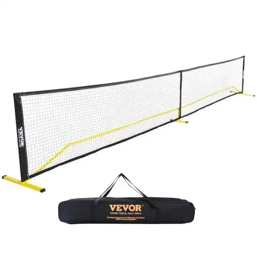 Portable Pickleball Net System, 22FT Regulation Size Net, Weather Resistant Steady Metal Frame & Strong PE Net, Easy Setup
Portable Pickleball Net System, 22FT Regulation Size Net, Weather Resistant Steady Metal Frame & Strong PE Net, Easy Setup