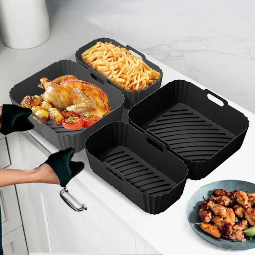 2Pcs/Set Silicone Air Fryer Liner Anti-stick Design Dual Handle Air Fryer Pan Foldable Rectangular Air Fryer Basket Oven
2Pcs/Set Silicone Air Fryer Liner Anti-stick Design Dual Handle Air Fryer Pan Foldable Rectangular Air Fryer Basket Oven