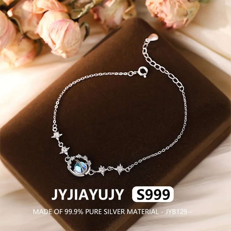 JYJIAYUJY 100% Whole Original Pure Silver S999 Bracelet Four Star Moonlight Stone Star Track Fashion Jewelry Gift Daily JYB129
JYJIAYUJY 100% Whole Original Pure Silver S999 Bracelet Four Star Moonlight Stone Star Track Fashion Jewelry Gift Daily JYB129