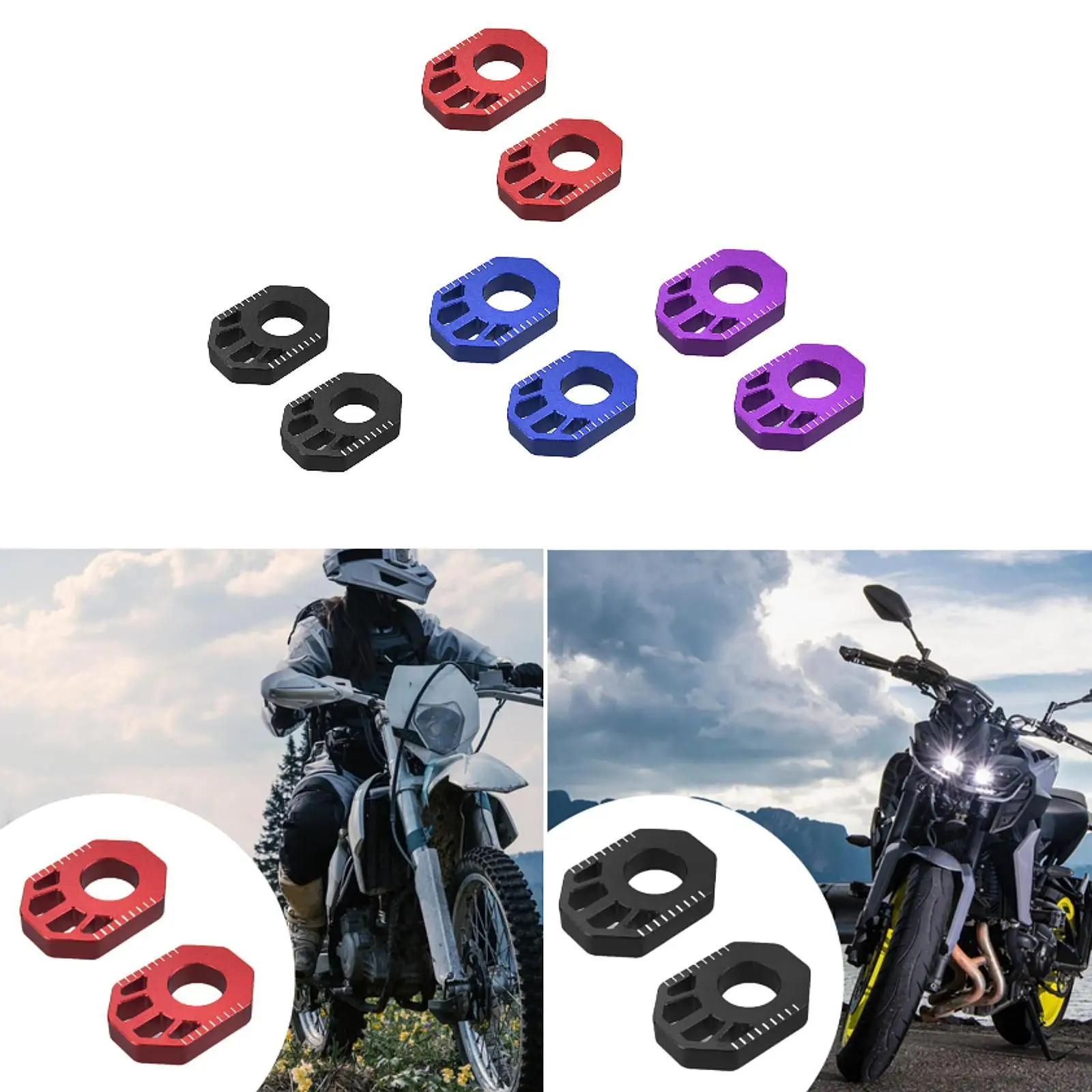 1 Pair Dirt Bike Rear Axle Blocks Sturdy Chain Tensioner Adjuster Replacement for Honda Crf300L 2021-2022 Crf250L 2012-2022
1 Pair Dirt Bike Rear Axle Blocks Sturdy Chain Tensioner Adjuster Replacement for Honda Crf300L 2021-2022 Crf250L 2012-2022