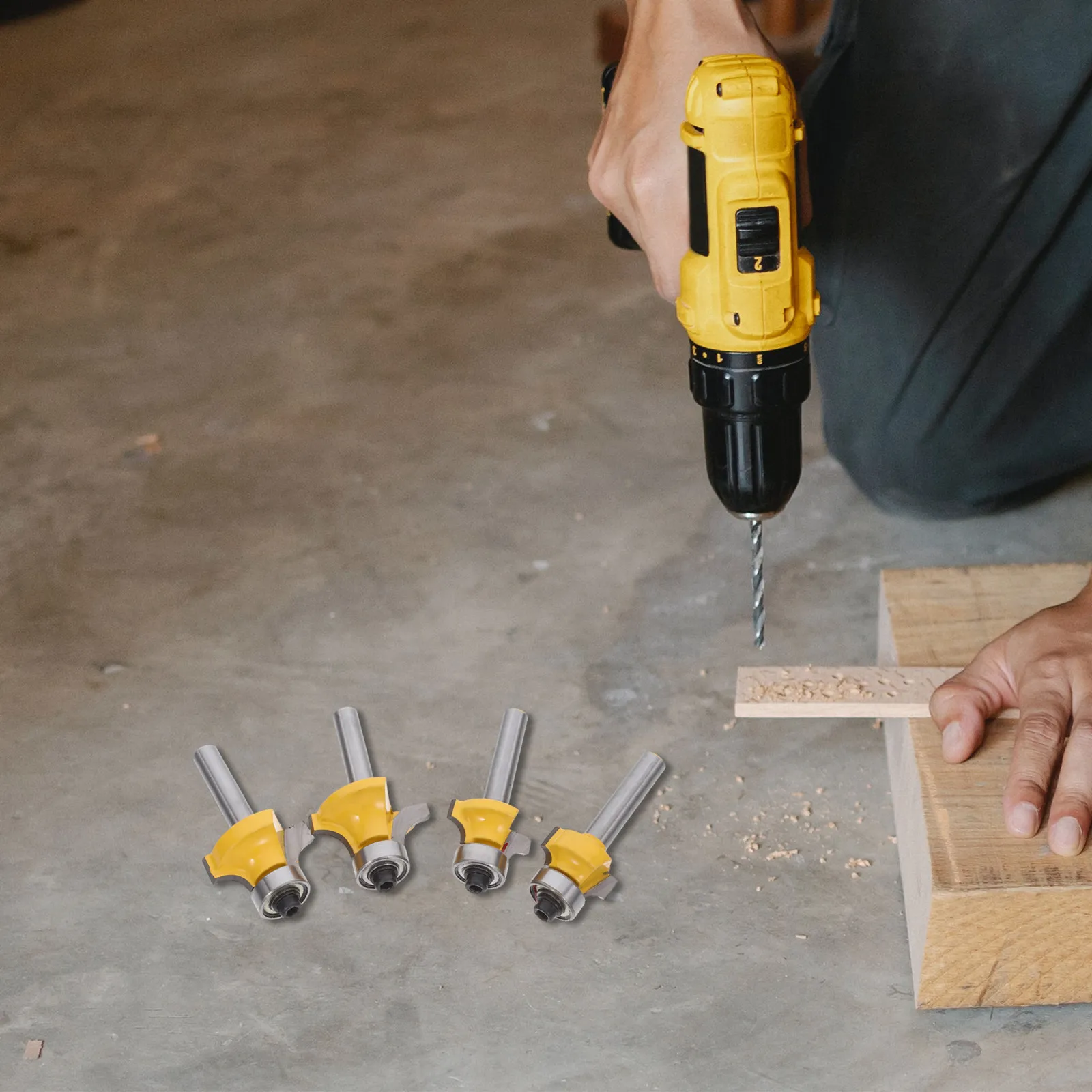 4Pcs Round Over Router Bit Set Steel Material Woodworking Edge Trimmer Cutter Milling Cutter Woodworking Accessory
4Pcs Round Over Router Bit Set Steel Material Woodworking Edge Trimmer Cutter Milling Cutter Woodworking Accessory