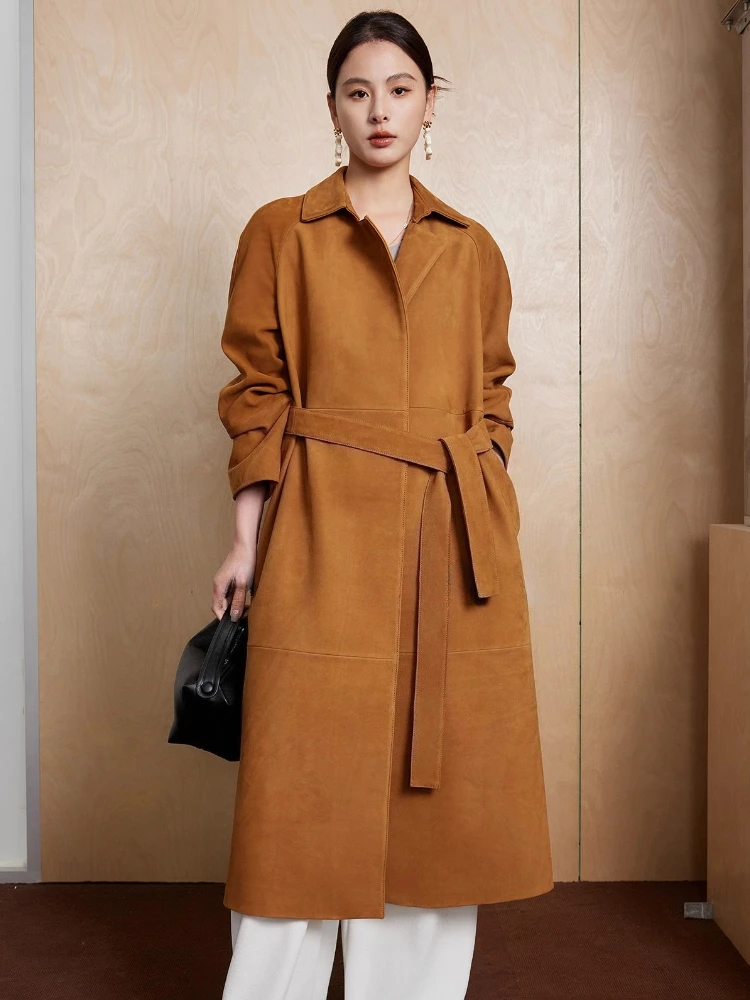 Vintage Long Genuine Leather Jackets for Women Autumn Winter 2026 High-end Simple Casual Real Cow Leather Trench Coat with Belt
Vintage Long Genuine Leather Jackets for Women Autumn Winter 2026 High-end Simple Casual Real Cow Leather Trench Coat with Belt