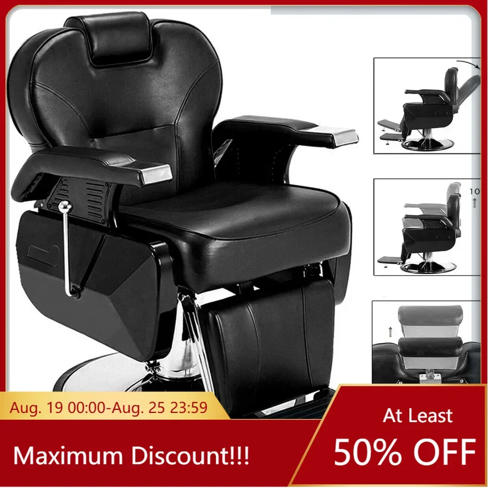 Black Barber Chair Heavy Duty Reclining Hydraulic Professional for Salon/Barbershop/Hair Stylist Salon Styling Chair
Black Barber Chair Heavy Duty Reclining Hydraulic Professional for Salon/Barbershop/Hair Stylist Salon Styling Chair