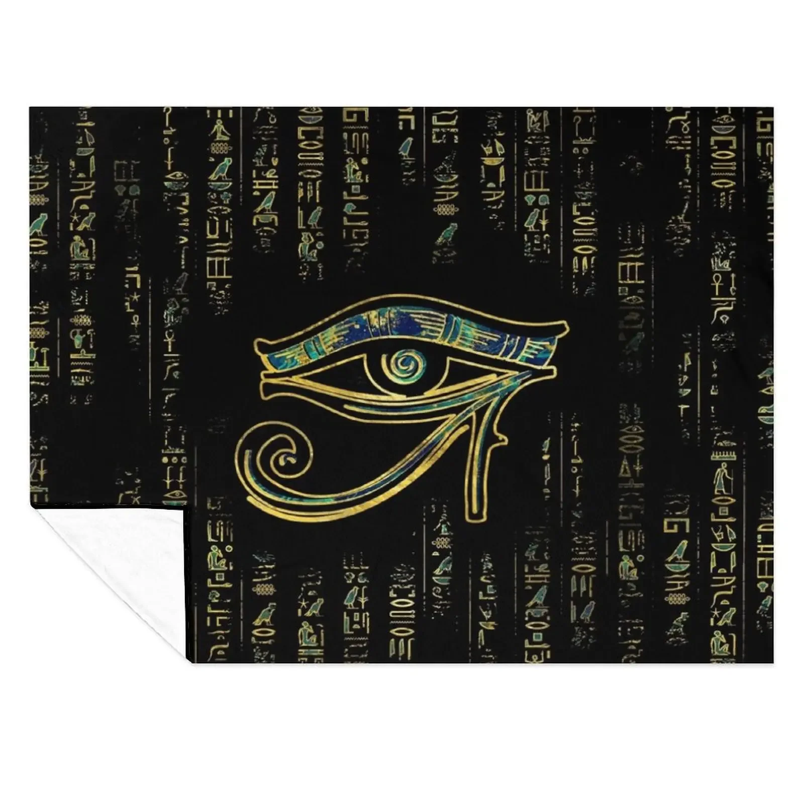 Egyptian Eye of Horuson hieroglyphics gold and marble Throw Blanket Plush Tourist Bed linens Furry Blankets
Egyptian Eye of Horuson hieroglyphics gold and marble Throw Blanket Plush Tourist Bed linens Furry Blankets