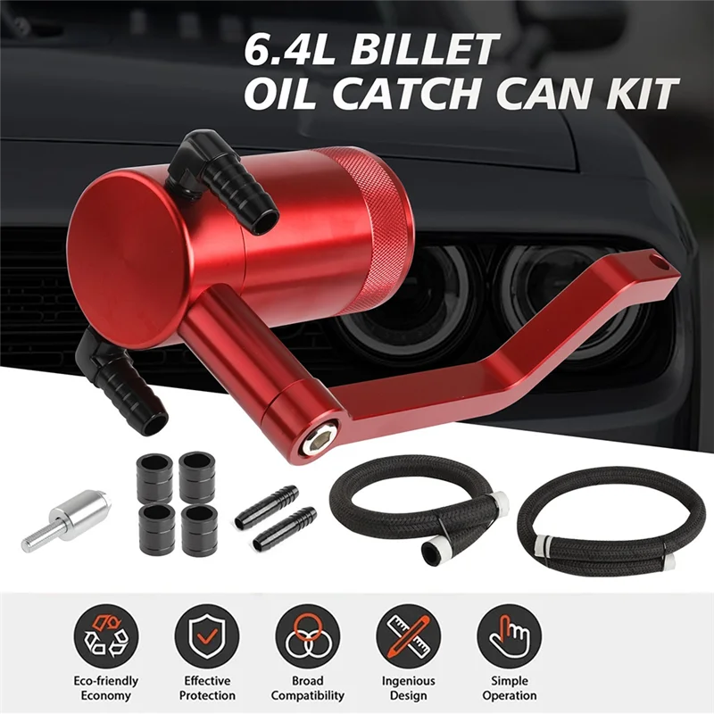 Oil Catch Can Tank 5.7 HEMI Z-Bracket Billet Catch Can For Dodge Charger Chrysler 300 6.4L Air Oil Separator
Oil Catch Can Tank 5.7 HEMI Z-Bracket Billet Catch Can For Dodge Charger Chrysler 300 6.4L Air Oil Separator
