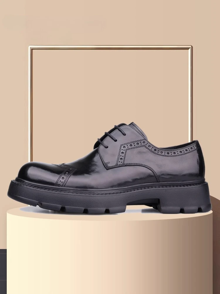 Spring and Autumn New Men's Business Casual Leather Shoes Platform Leather Carved Lace-up Fashion Dress Men's Shoes
Spring and Autumn New Men's Business Casual Leather Shoes Platform Leather Carved Lace-up Fashion Dress Men's Shoes