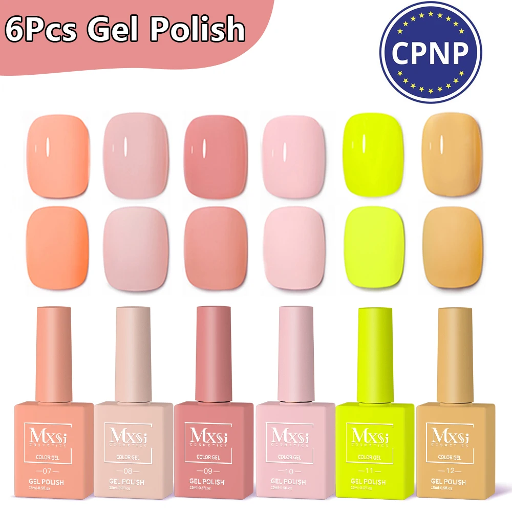 Mxsi 6Pcs Set Gel Nail Polish Nude Colors In Summer Semi Permanent Kit Soak Off UV LED Nail Art Varnish Nail Gel Polish Supplies
Mxsi 6Pcs Set Gel Nail Polish Nude Colors In Summer Semi Permanent Kit Soak Off UV LED Nail Art Varnish Nail Gel Polish Supplies