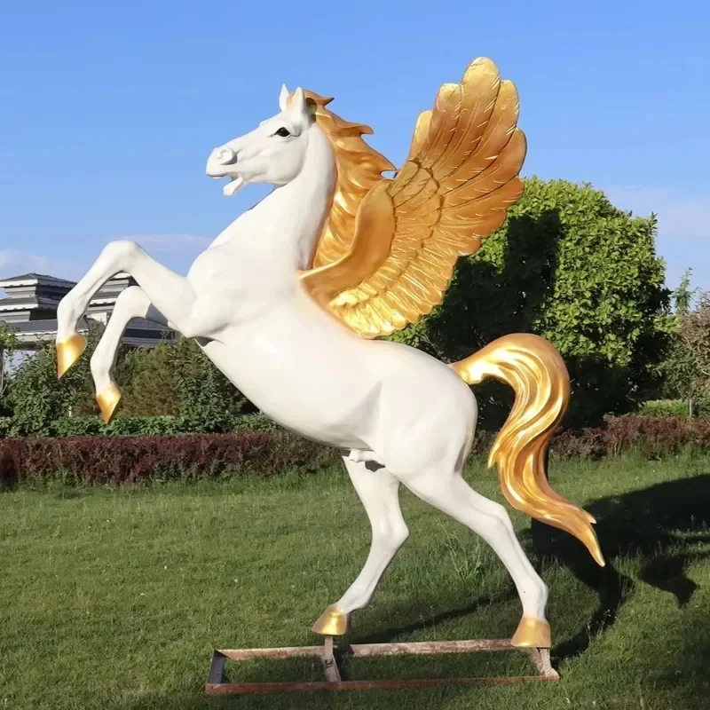 【 Price】Factory White Peg Statue with Golden wings Courtyard Garden Decor Art Large Animal Horse Fibergl
【 Price】Factory White Peg Statue with Golden wings Courtyard Garden Decor Art Large Animal Horse Fibergl