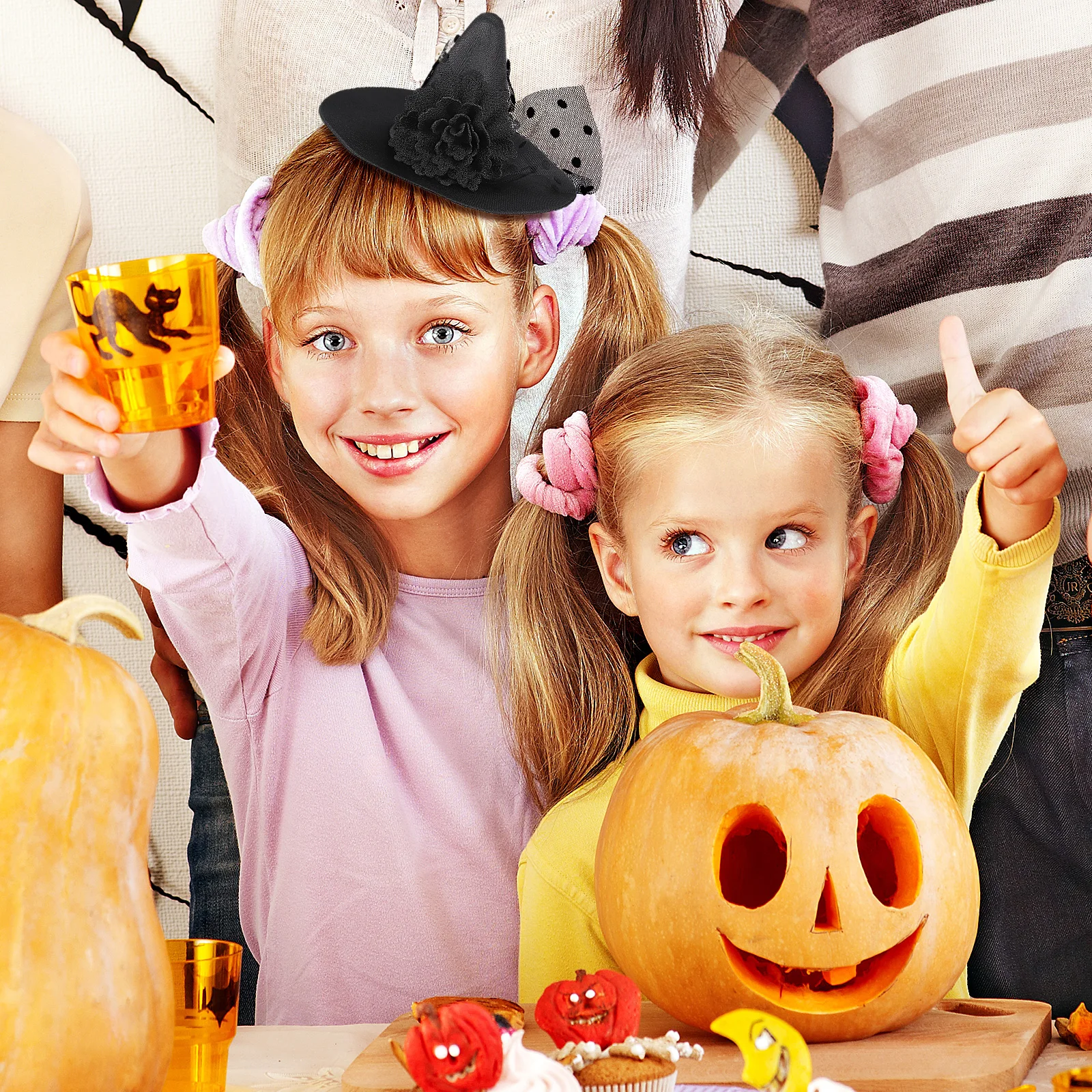Witch Hat Hair Accessories Girls Cosplay Halloween Party Decorations Small Witches Hats Cloth Material Lightweight Portable
Witch Hat Hair Accessories Girls Cosplay Halloween Party Decorations Small Witches Hats Cloth Material Lightweight Portable