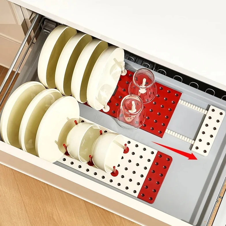 Expandable Drawer Organizer, Adjustable Dish Drying Rack for Plates Bowls Cups, Kitchen Cabinet Storage Solution with Drainage
Expandable Drawer Organizer, Adjustable Dish Drying Rack for Plates Bowls Cups, Kitchen Cabinet Storage Solution with Drainage