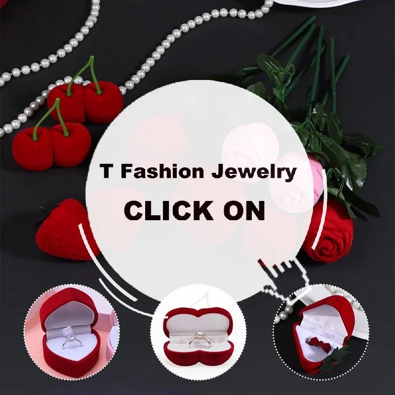 1/2Pcs Romantic Rose Heart Strawberry Flocked Ring Box Velvet Jewelry Packaging Case Valentine's Christmas Day Wedding Gifts Box
1/2Pcs Romantic Rose Heart Strawberry Flocked Ring Box Velvet Jewelry Packaging Case Valentine's Christmas Day Wedding Gifts Box