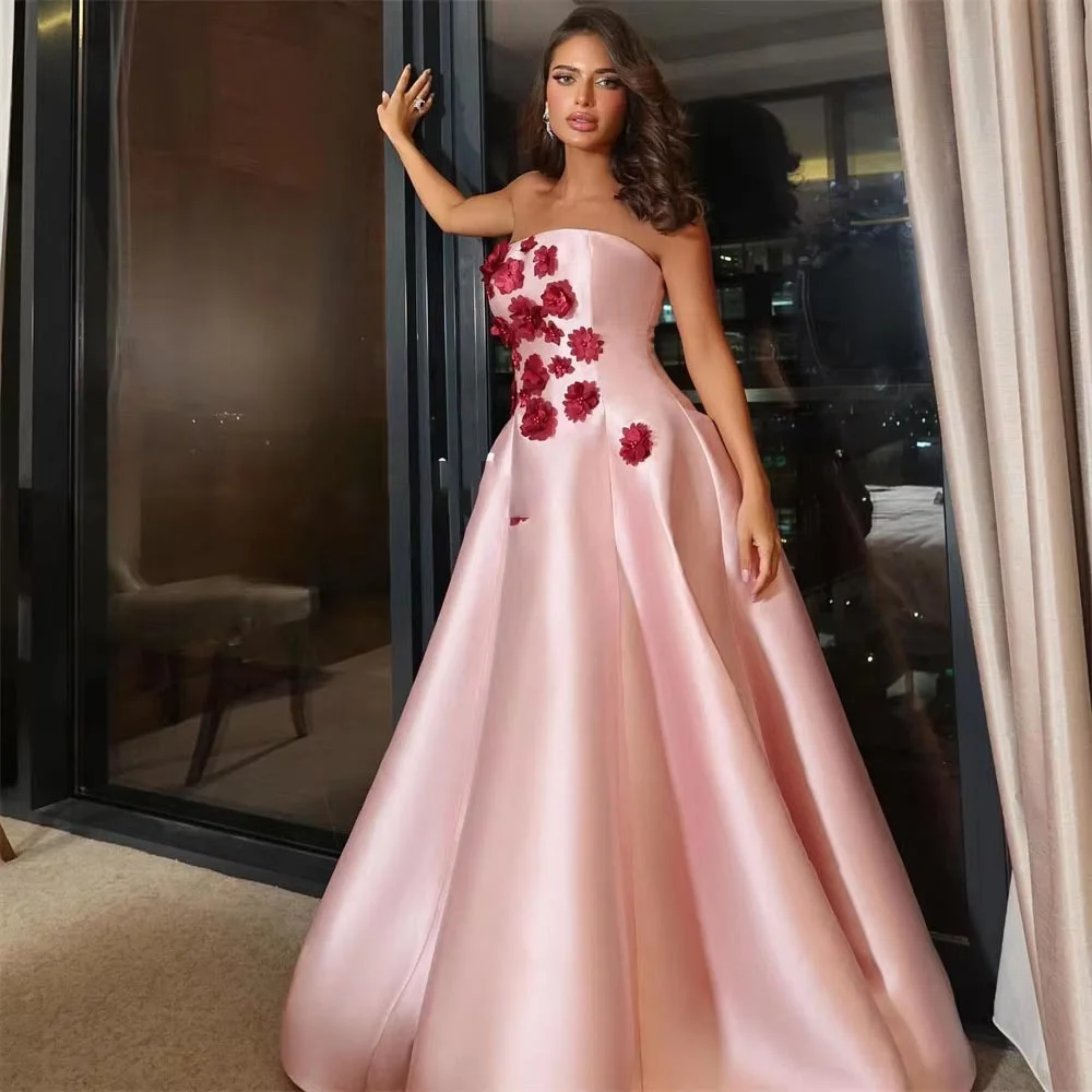 Customized Exquisite Women Prom Dress Sleeveless Charming A-line Flower Applique Floor Length Party Dress Women Evening Gown
Customized Exquisite Women Prom Dress Sleeveless Charming A-line Flower Applique Floor Length Party Dress Women Evening Gown