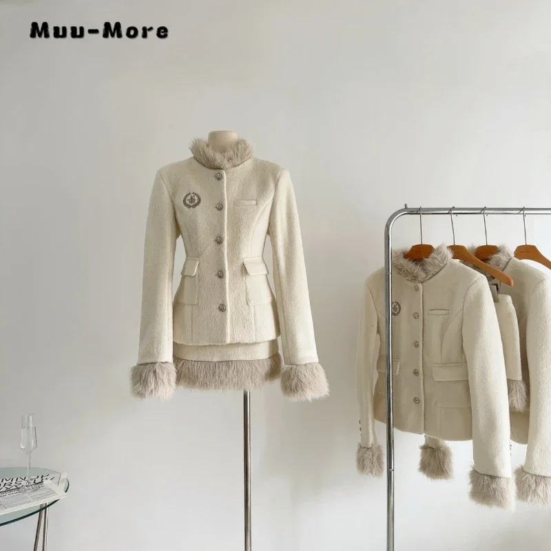 2023 Winter Elegant Vintage Solid Color 2 Piece Set Women Single Breasted Coat + A-line Skirt Tassels Two Piece Skirt Set Outfit
2023 Winter Elegant Vintage Solid Color 2 Piece Set Women Single Breasted Coat + A-line Skirt Tassels Two Piece Skirt Set Outfit