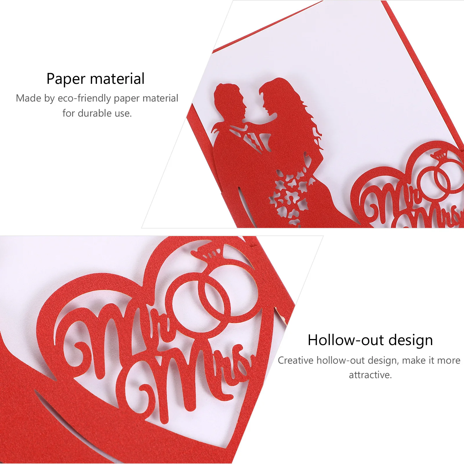 10pcs Creative Hollow Out Invitation Cards Eco-Friendly Paper Wedding Decor For Valentine'S Day Anniversary Party Activities
10pcs Creative Hollow Out Invitation Cards Eco-Friendly Paper Wedding Decor For Valentine'S Day Anniversary Party Activities