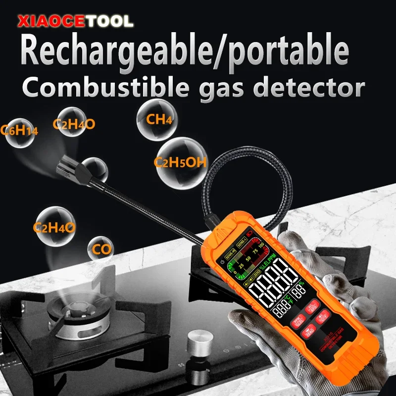 Gas Leak Detector Analyzer Methane Flammable 10000 PPM 100% LEL Combustible Natural Tester LCD Screen Sound and Light Alarm
Gas Leak Detector Analyzer Methane Flammable 10000 PPM 100% LEL Combustible Natural Tester LCD Screen Sound and Light Alarm
