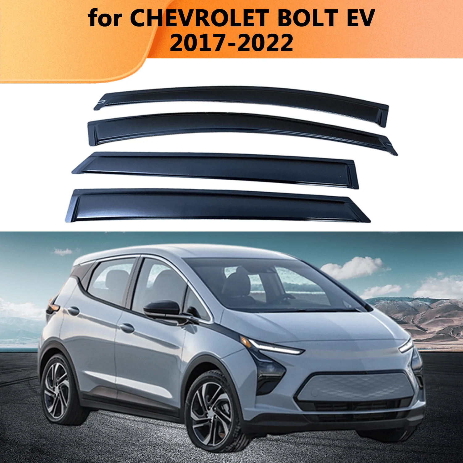 For CHEVROLET BOLT EV 2017 2018 2019 2020 2021 2022 Window Visor Rain Guard Side Vent Deflector Weather Shield Outside-Mount
For CHEVROLET BOLT EV 2017 2018 2019 2020 2021 2022 Window Visor Rain Guard Side Vent Deflector Weather Shield Outside-Mount