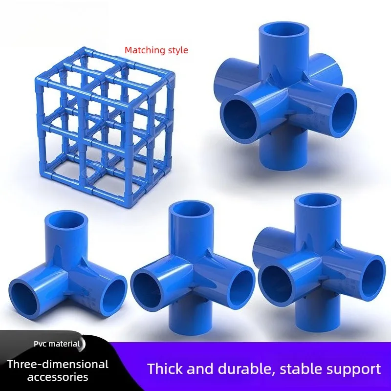 Blue PVC 3D 4/5/6-Way Right Angle Water Pipe Connector, DIY Frame Fitting
Blue PVC 3D 4/5/6-Way Right Angle Water Pipe Connector, DIY Frame Fitting