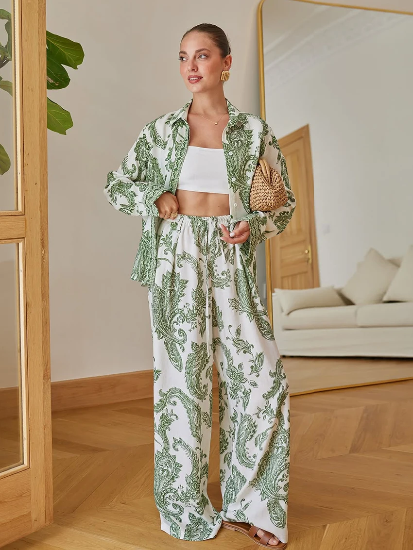 Marthaqiqi Printing Female Sleepwear Suit Long Sleeve Nightgown Turn-Down Collar Pajamas Pants Winter Casual Women Nightwear Set
Marthaqiqi Printing Female Sleepwear Suit Long Sleeve Nightgown Turn-Down Collar Pajamas Pants Winter Casual Women Nightwear Set